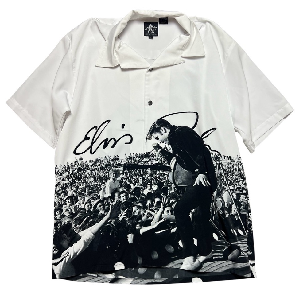 Elvis Presley DragonFly Vintage Button Up Shirt Size Medium